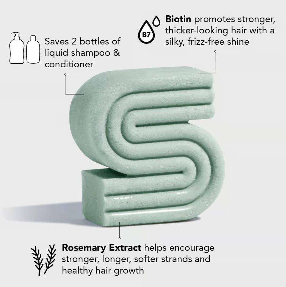 Kitsch Rosemary & Biotin Volumizing Solid Shampoo Bar 3.2oz - Image 4