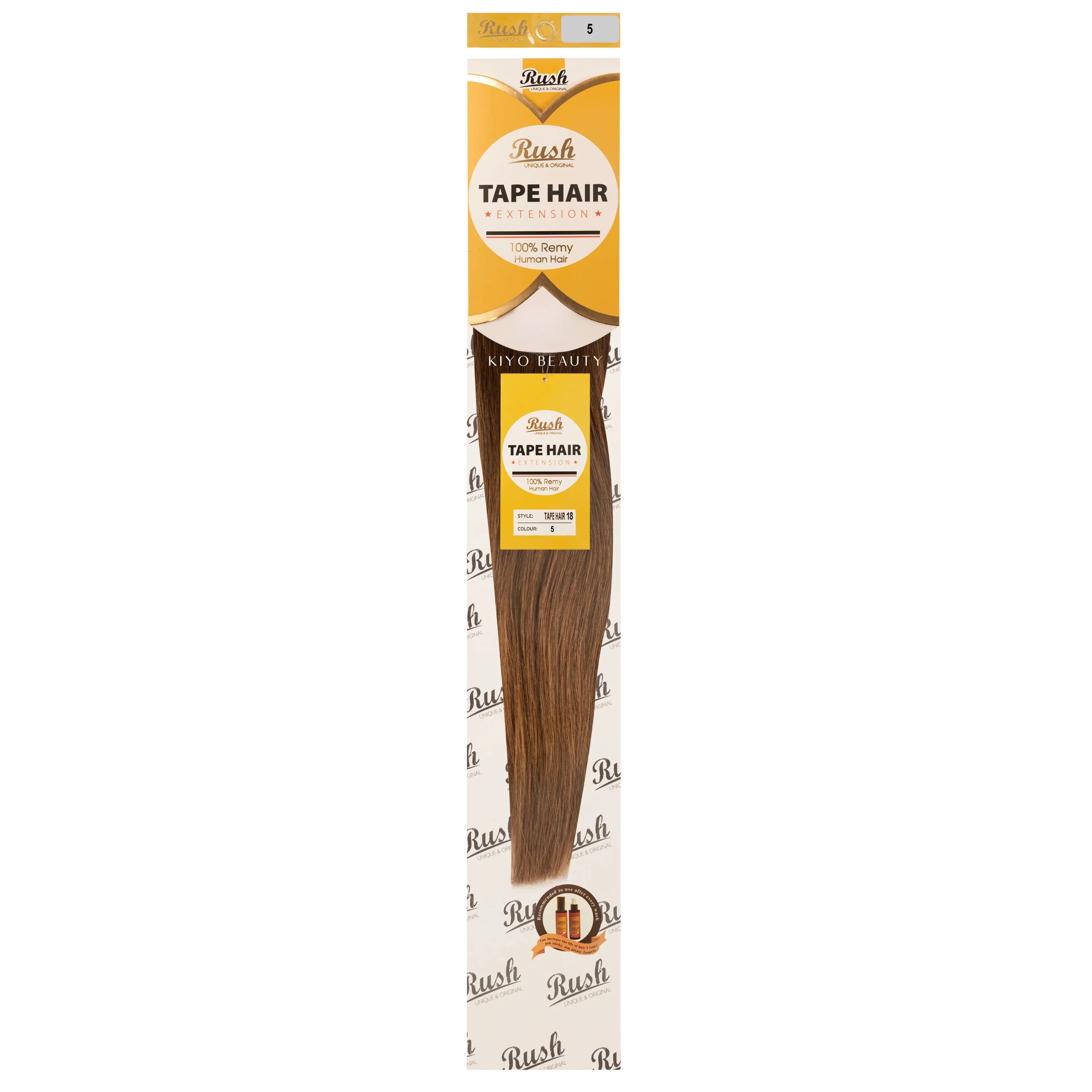 Rush Silky Luxati Human Hair Extension Tape-In 18" - Image 5