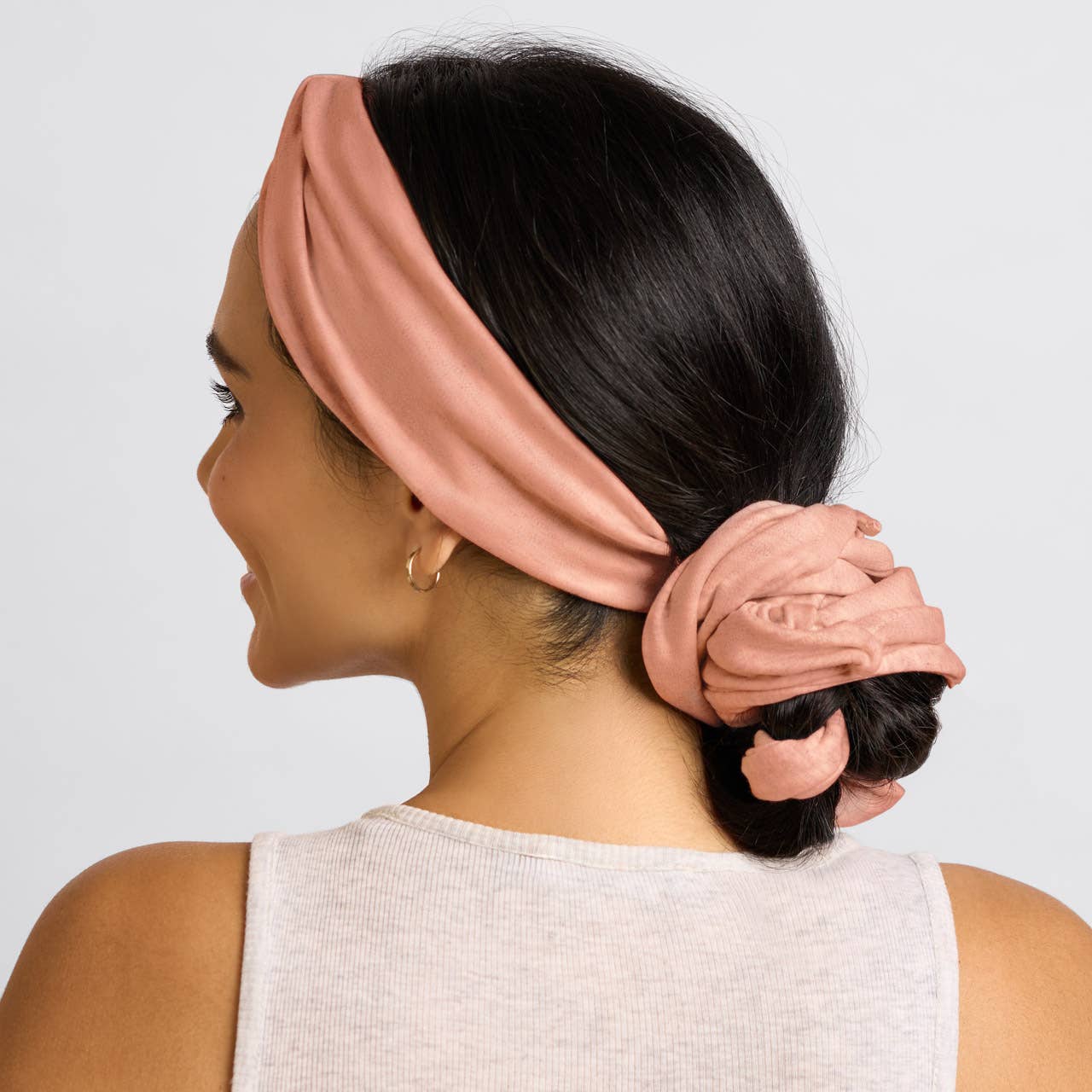 Set & Flow Heatless Curling Headband - Terracotta - Image 4