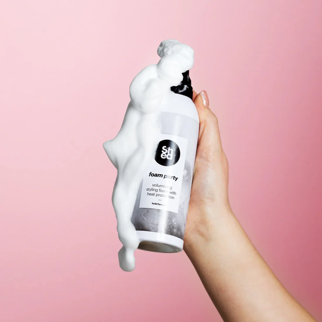 SHED Foam Party Volumising Styling Foam With Heat Protection 200ml - Image 3