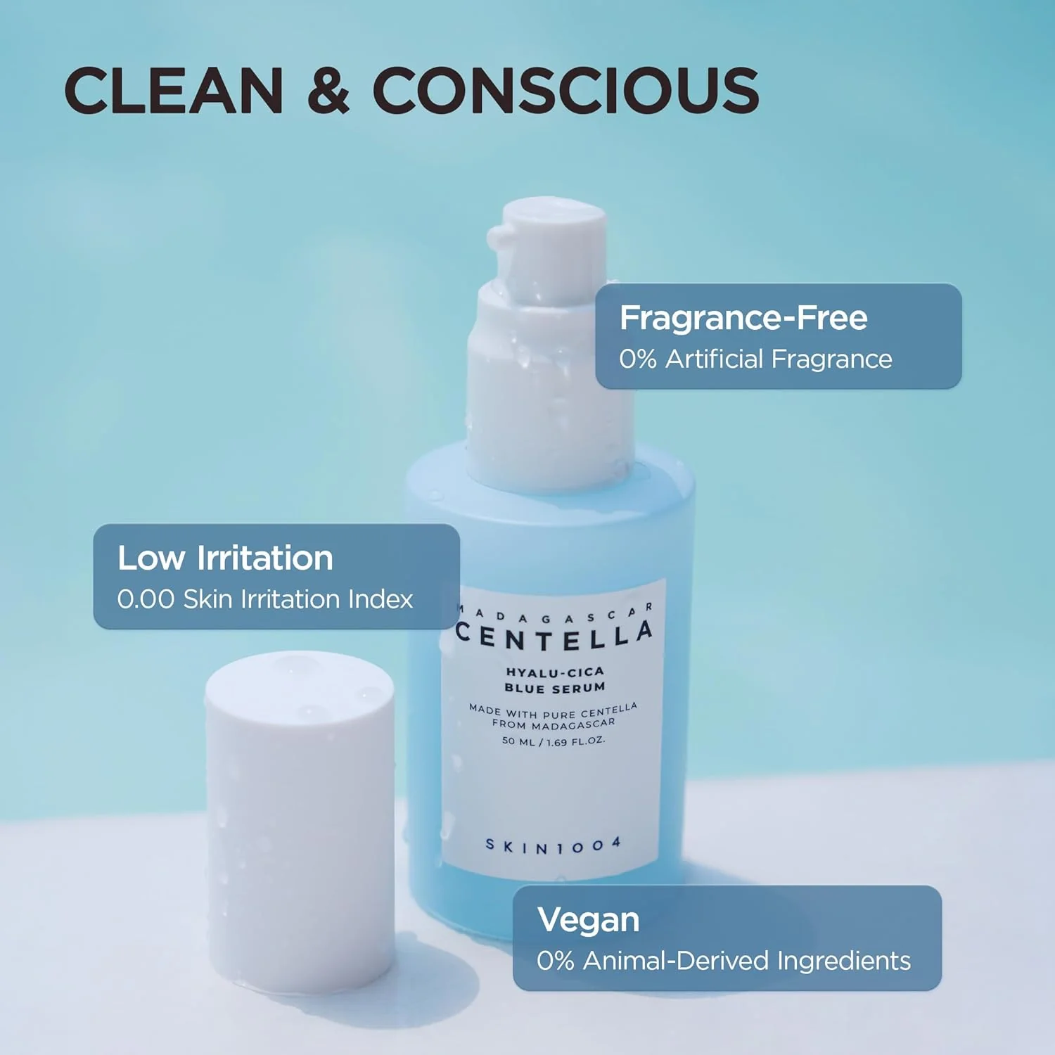 Skin1004 Madagascar Centella Hyalu-Cica Blue Serum 50ml - Image 5