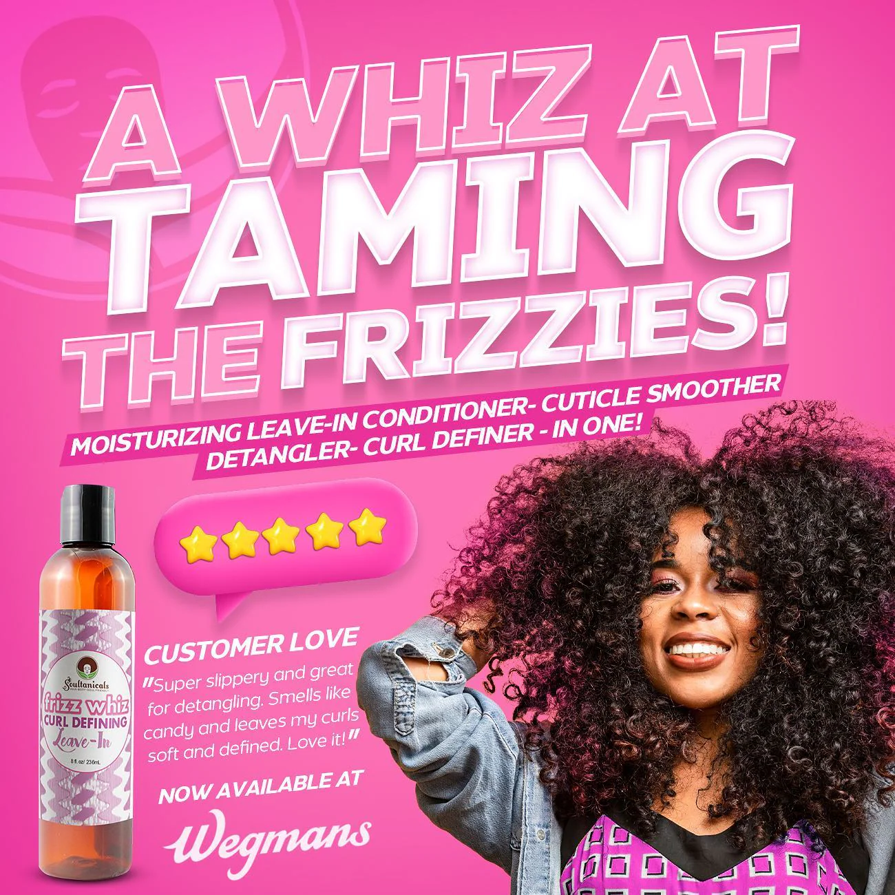 Soultanicals Frizz Whiz, Curl Defining Leave-In 8oz - Image 2