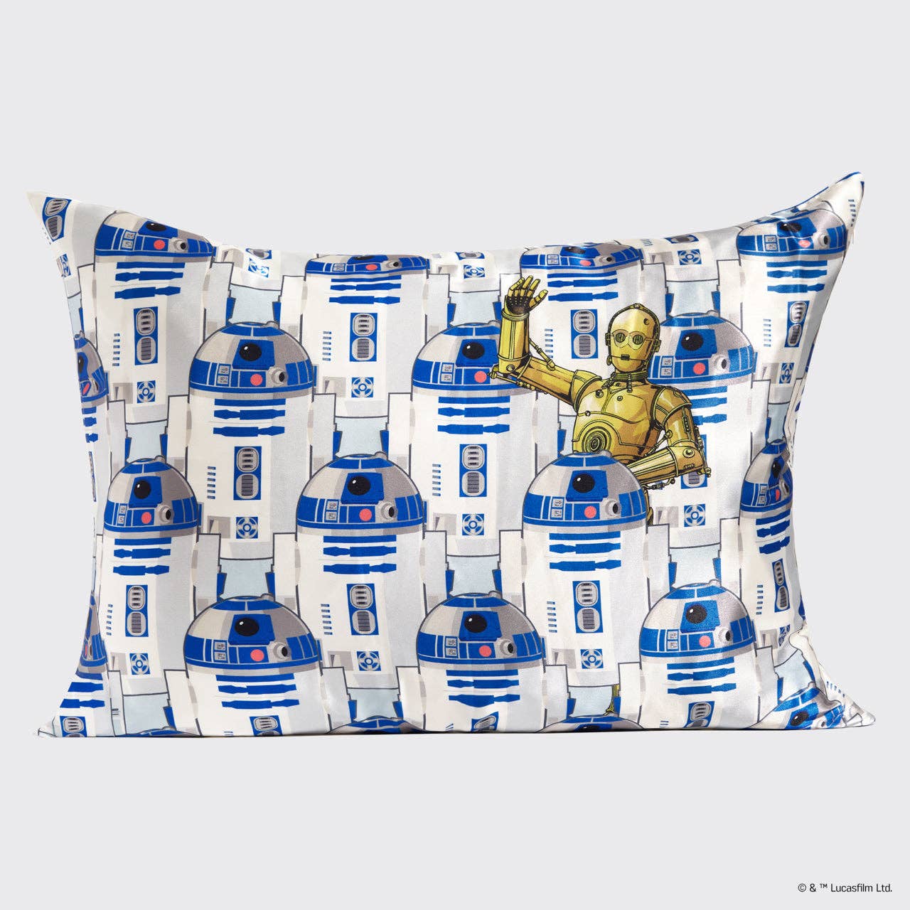 Star Wars™ & Kitsch Satin Pillowcase in R2-D2 & C-3PO - Image 3