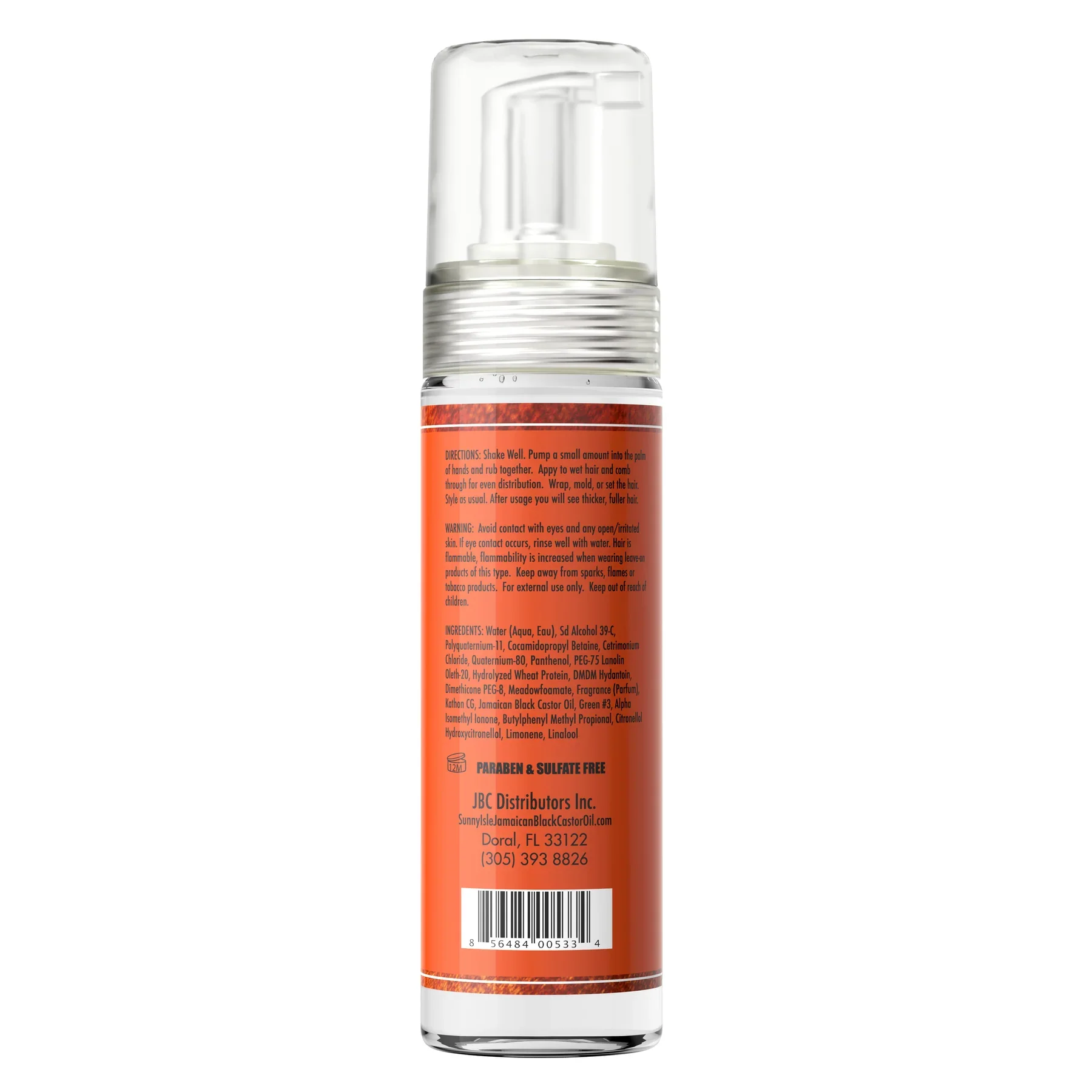 Sunny Isle Jamaican Black Castor Oil Mousse Wrap, Set, Twist 7oz - Image 2