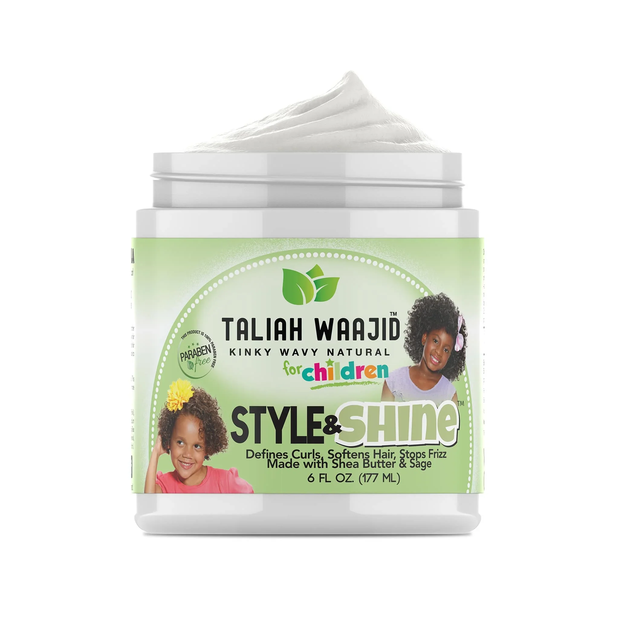 Taliah Waajid Kinky, Wavy, Natural Herbal Style & Shine For Natural Hair 6oz - Image 2