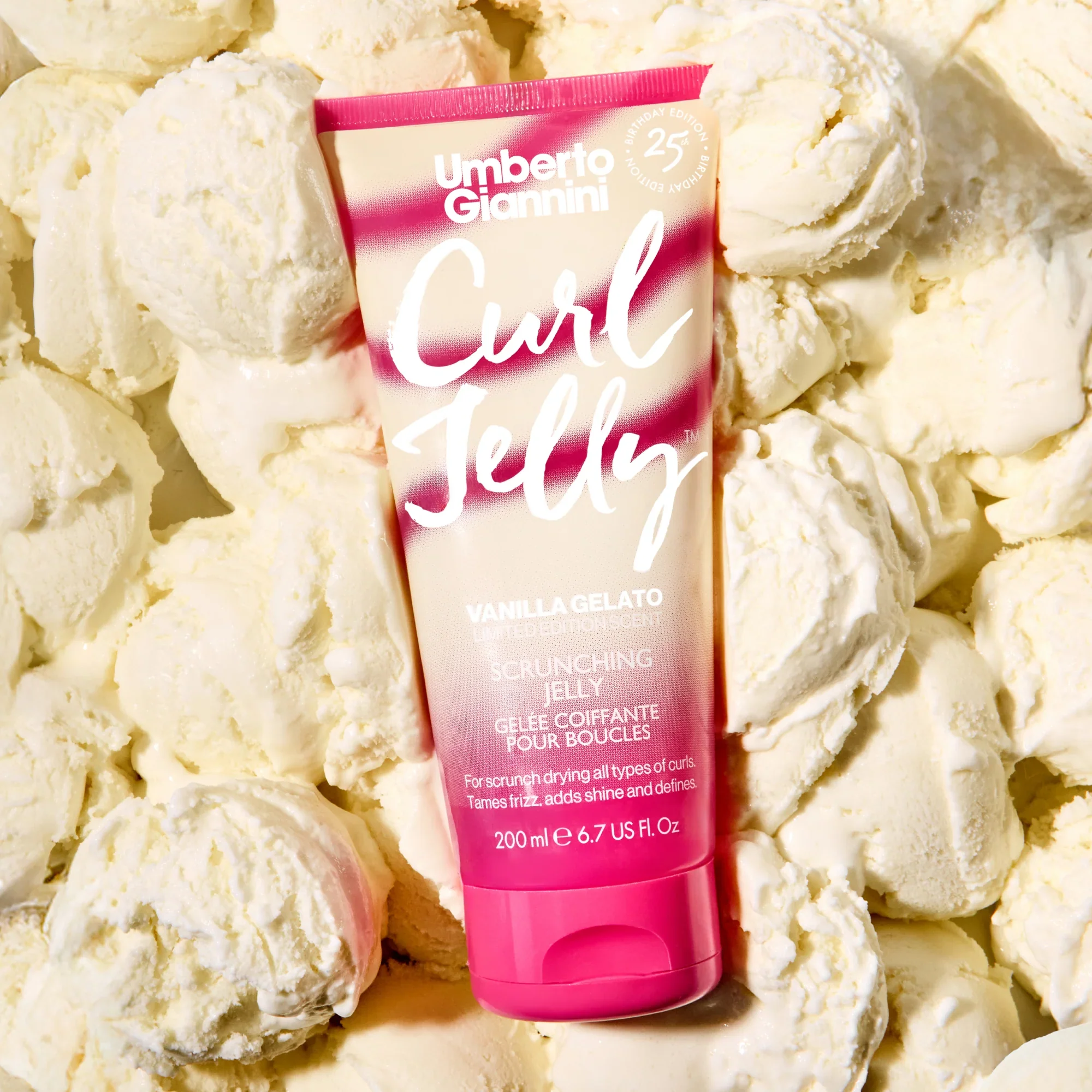 Umberto Giannini Curl Jelly Scrunching Jelly Limited-Edition Vanilla Gelato 200ml - Image 2